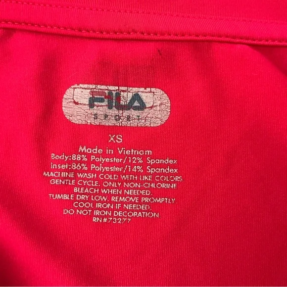 FILA Sport Diva Pink Long Sleeve Athletic Shirt Girls Size XS V-Neckline - Picture 7 of 10